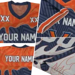 customized virginia cavaliers dripping flames blue white jersey best selling