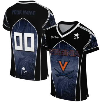 customized virginia cavaliers halftone slant blue black jersey best selling