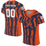 customized virginia cavaliers stripe splatter blue jersey best selling