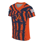 customized virginia cavaliers stripe splatter blue jersey best selling