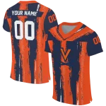 customized virginia cavaliers striped texture blue jersey best selling
