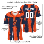 customized virginia cavaliers striped texture blue jersey best selling