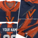 customized virginia cavaliers striped texture blue jersey best selling