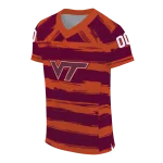 customized virginia tech hokies art stripe maroon jersey best selling