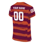 customized virginia tech hokies art stripe maroon jersey best selling