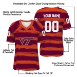 customized virginia tech hokies art stripe maroon jersey best selling