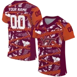 customized virginia tech hokies camo shatter maroon jersey best selling