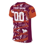customized virginia tech hokies camo shatter maroon jersey best selling