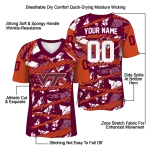 customized virginia tech hokies camo shatter maroon jersey best selling
