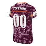 customized virginia tech hokies camouflage abstract maroon jersey best selling