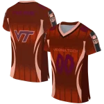 customized virginia tech hokies dynamic dots orange jersey best selling