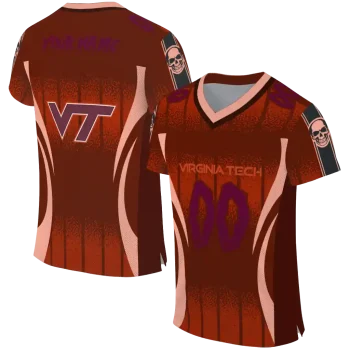customized virginia tech hokies dynamic dots orange jersey best selling
