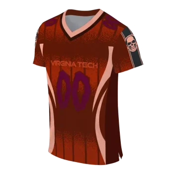 customized virginia tech hokies dynamic dots orange jersey fashion forward