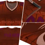 customized virginia tech hokies dynamic dots orange jersey best selling