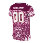 customized virginia tech hokies mirrored pattern maroon jersey best selling