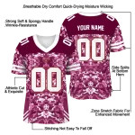 customized virginia tech hokies mirrored pattern maroon jersey best selling