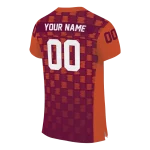 customized virginia tech hokies stacked rectangle maroon jersey best selling