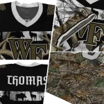 customized wake forest demon deacons antler skull camouflage hunting jersey best selling