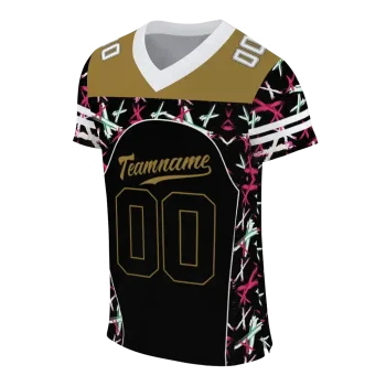 customized wake forest demon deacons brushstroke xs black jersey fashion forward