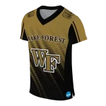 customized wake forest demon deacons halftone flow gold black jersey best selling