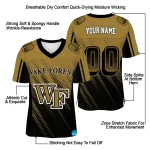 customized wake forest demon deacons halftone flow gold black jersey best selling
