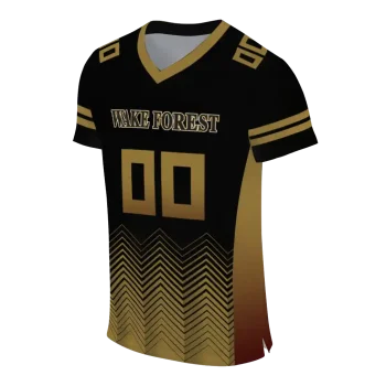 customized wake forest demon deacons halftone sweep black jersey fashion forward