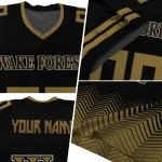 customized wake forest demon deacons halftone sweep black jersey best selling