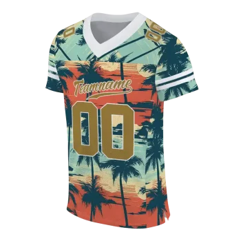 customized wake forest demon deacons horizon palm sunset jersey fashion forward