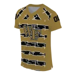 customized wake forest demon deacons layered grids gold jersey best selling