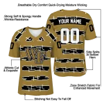 customized wake forest demon deacons layered grids gold jersey best selling
