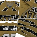 customized wake forest demon deacons layered grids gold jersey best selling
