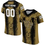 customized wake forest demon deacons rugged stripes gold jersey best selling