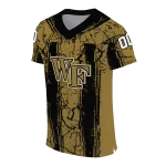 customized wake forest demon deacons rugged stripes gold jersey best selling