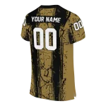 customized wake forest demon deacons rugged stripes gold jersey best selling