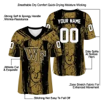 customized wake forest demon deacons rugged stripes gold jersey best selling