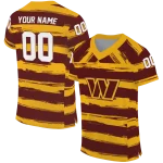 customized washington commanders art stripe burgundy jersey best selling