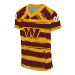 customized washington commanders art stripe burgundy jersey best selling