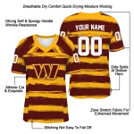 customized washington commanders art stripe burgundy jersey best selling