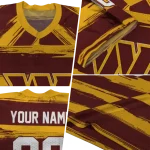 customized washington commanders art stripe burgundy jersey best selling