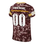 customized washington commanders camouflage abstract burgundy jersey best selling