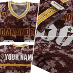 customized washington commanders camouflage abstract burgundy jersey best selling