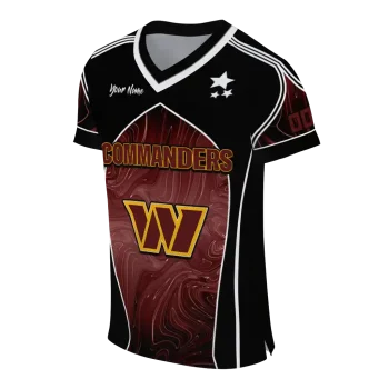 customized washington commanders halftone slant burgundy black jersey fashion forward