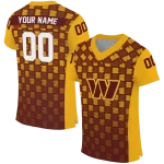 customized washington commanders stacked rectangle burgundy jersey best selling