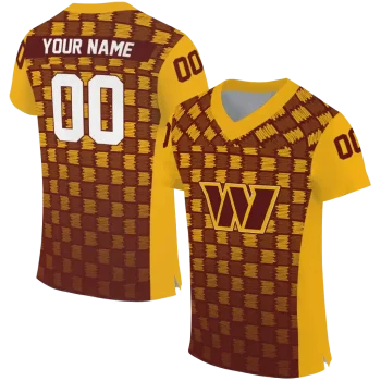customized washington commanders stacked rectangle burgundy jersey best selling