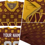 customized washington commanders stacked rectangle burgundy jersey best selling