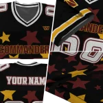 customized washington commanders star cluster black jersey best selling