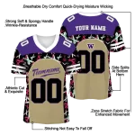 customized washington huskies brushstroke xs gold black jersey best selling
