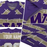 customized washington huskies layered grids purple jersey best selling