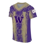 customized washington huskies rugged stripes purple jersey best selling