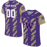 customized washington huskies stripe block purple jersey best selling